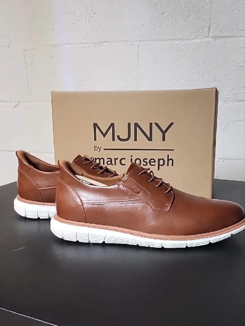 Marc Joseph Cloud Street Cognac Leather Derby Lace-Up Shoes